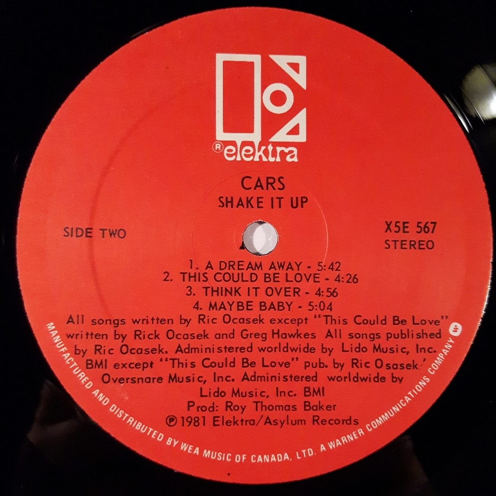 The Cars - Shake It Up - Vinyl LP Record - Picture 4 of 4